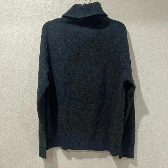 J Crew Sweater Button Dark Gray High Neck Men’s Size Large 100% Lambs Wool 19458 - Picture 14 of 15